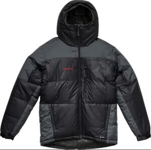 Mammut Ambler Hooded Down Jacket Mens XL Black Gray 800 Fill Puffer Coat